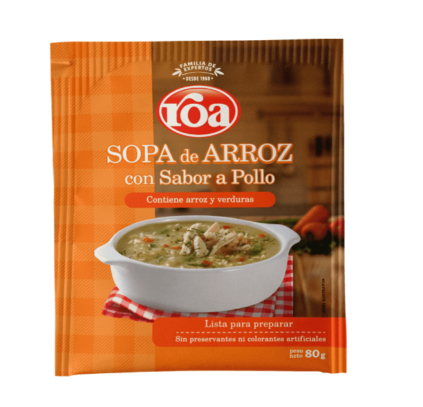 sopas de arroz roa sabor a pollo